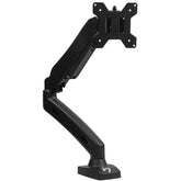Arozzi Alzare Single Gas Lift Monitor Arm 360° Screen Rotation Cable Management Black - CompuMe